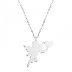 Gümüş Kalpli Meleğim Bayan Kolye Gümüş Kalpli Meleğim Bayan Kolye