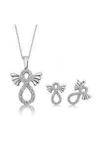 925 Ayar Gümüş Kanatlı Sonsuzluk Set