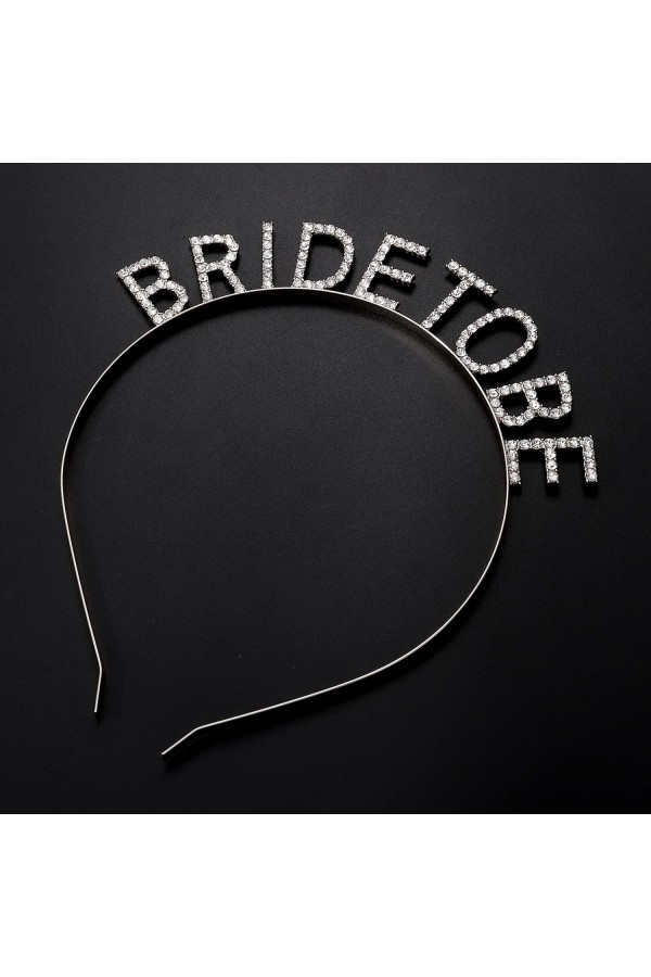 Gümüş Kaplama Kristal Taşlı Bride To Be Gelin Tacı 16x17 cm