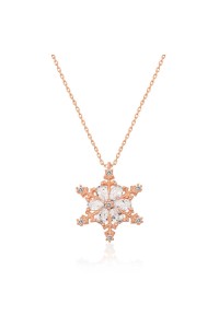 925 Ayar ​Gümüş Kar Çiçeği Kadın Gümüş Kolye