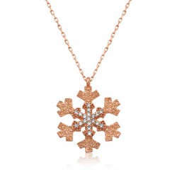 925 Ayar Gümüş Kar Tanesi Kadın Gümüş Kolye 925 Ayar Gümüş Kar Tanesi Kadın Gümüş Kolye
