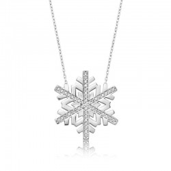925 Ayar Gümüş Kar Tanesi Kadın Gümüş Kolye