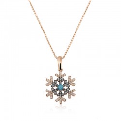 925 Ayar Gümüş Kar Tanesi Kadın Gümüş Kolye 925 Ayar Gümüş Kar Tanesi Kadın Gümüş Kolye