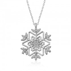 925 Ayar Gümüş Kar Tanesi Kadın Gümüş Kolye