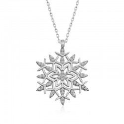 925 Ayar Gümüş Kar Tanesi Kadın Gümüş Kolye