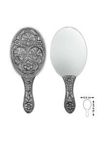 925 Ayar Gümüş Karanfil Motifli El Aynası 925 Ayar Gümüş Karanfil Motifli El Aynası