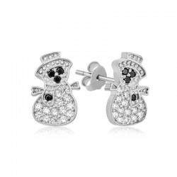 Gümüş Kardan Adam Kadın Küpe