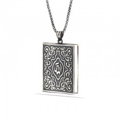 925 Ayar Gümüş Kare İçi Açılabilen Muskalık Gümüş Kolye