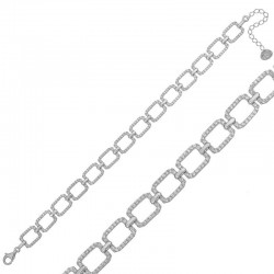 925 Ayar Gümüş Kare Taşlı Bileklik