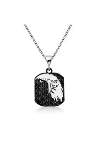 925 Ayar Gümüş Kartal Kafası Figürlü Erkek Kolye