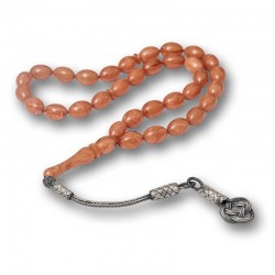 Gümüş Kazaz Püsküllü Sıkma Kehribar Tesbih Gümüş Kazaz Püsküllü Sıkma Kehribar Tesbih