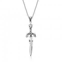 925 Ayar Gümüş Kılıç Erkek Gümüş Kolye