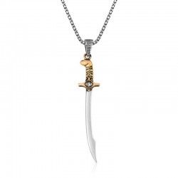 925 Ayar Gümüş Kılıç Erkek Gümüş Kolye