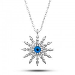 Gümüş Koruyucu Göz Güneş Kadın Kolye