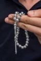 Gümüş Küre Kesim 7 mm Erkek Tesbih