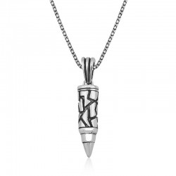 925 Ayar Gümüş Kurşun Erkek Gümüş Kolye