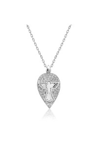 ​925 Ayar Gümüş Melek Damla Kadın Gümüş Kolye