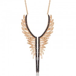 925 Ayar Gümüş Melek Kanadı Kadın Gümüş Kolye 925 Ayar Gümüş Melek Kanadı Kadın Gümüş Kolye