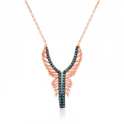 925 Ayar Gümüş Melek Kanadı Kadın Gümüş Kolye 925 Ayar Gümüş Melek Kanadı Kadın Gümüş Kolye