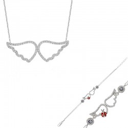 925 Ayar Gümüş Melek Kanadı Set 925 Ayar Gümüş Melek Kanadı Set