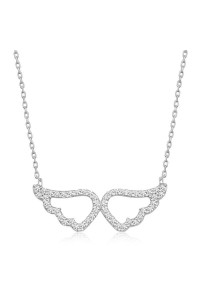 925 Ayar Gümüş Melek Kanadı Kadın Gümüş Kolye