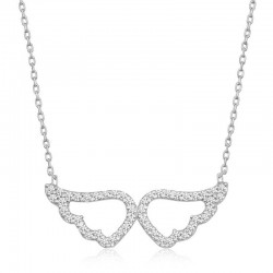 925 Ayar Gümüş Melek Kanadı Kadın Gümüş Kolye 925 Ayar Gümüş Melek Kanadı Kadın Gümüş Kolye