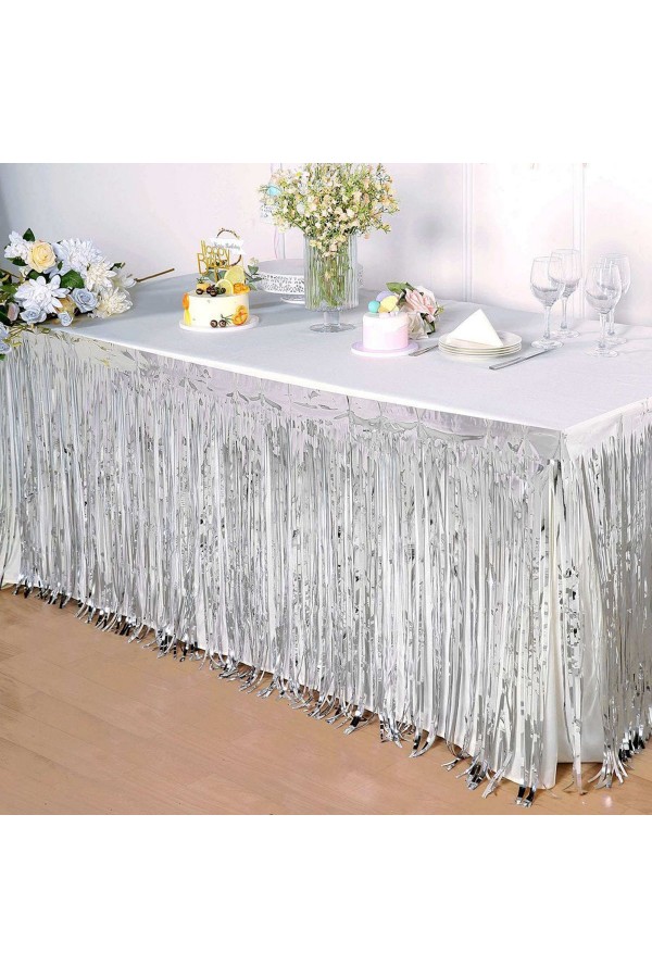Gümüş Metalize Masa Eteği 275x75 cm – Kendinden Yapışkanlı Gümüş Metalize Masa Eteği 275x75 cm – Kendinden Yapışkanlı