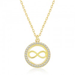 925 Ayar Gümüş Minik Sonsuzluk Bayan Gümüş Kolye
