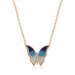 925 Ayar Gümüş Minimal Kelebek Bayan Gümüş Kolye