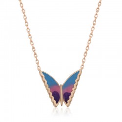 925 Ayar Gümüş Minimal Kelebek Bayan Gümüş Kolye