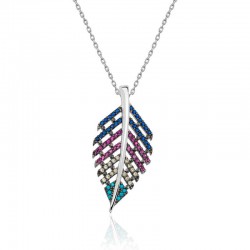 925 Ayar Gümüş Mix Taşlı Yaprak Kadın Gümüş Kolye 925 Ayar Gümüş Mix Taşlı Yaprak Kadın Gümüş Kolye