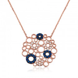 925 Ayar Gümüş Mozaik Yuvarlak Kadın Gümüş Kolye 925 Ayar Gümüş Mozaik Yuvarlak Kadın Gümüş Kolye