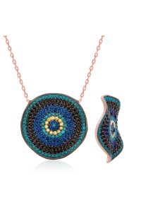 925 Ayar Gümüş Nazar Kadın Gümüş Kolye