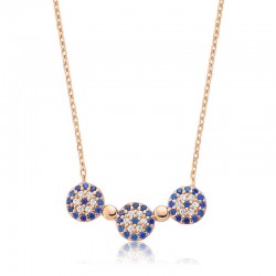 925 Ayar Gümüş Nazarlı Kadın Gümüş Kolye 925 Ayar Gümüş Nazarlı Kadın Gümüş Kolye