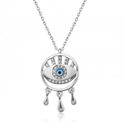 925 Ayar Gümüş Nazarlı Göz Kadın Gümüş Kolye 925 Ayar Gümüş Nazarlı Göz Kadın Gümüş Kolye