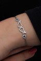 925 Ayar Gümüş Nazarlı Melek Kanadı Kadın Bileklik