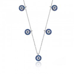 925 Ayar Gümüş Nazarlı Şans Kadın Gümüş Kolye