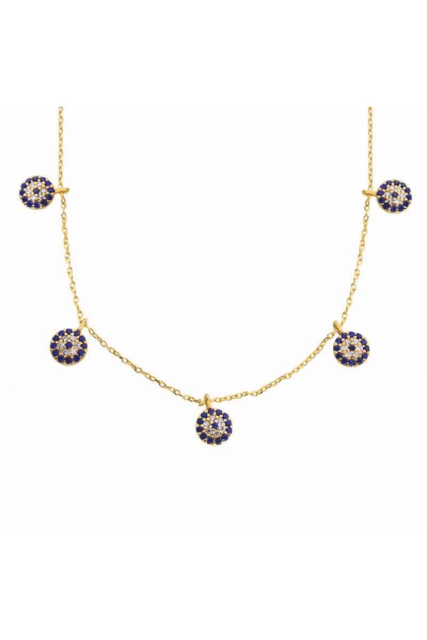 925 Ayar Gümüş Nazarlı Şans Bayan Gümüş Kolye