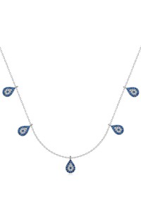 925 Ayar Gümüş Nazarlı Şans Kadın Gümüş Kolye