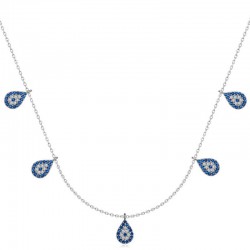 925 Ayar Gümüş Nazarlı Şans Kadın Gümüş Kolye