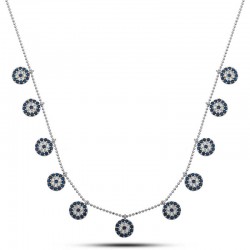 925 Ayar Gümüş Nazarlı Şans Kadın Kolye 925 Ayar Gümüş Nazarlı Şans Kadın Kolye