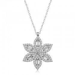925 Ayar Gümüş Nergiz Çiçeği Kadın Gümüş Kolye