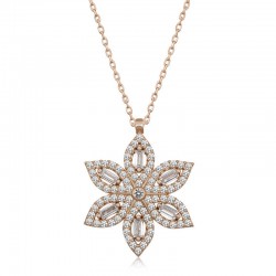 925 Ayar Gümüş Rose Nergiz Çiçeği Kadın Gümüş Kolye 925 Ayar Gümüş Rose Nergiz Çiçeği Kadın Gümüş Kolye