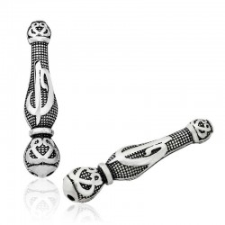 Gümüş Nokta İşlemeli Elif Vav Motifli Tesbih İmamesi Gümüş Nokta İşlemeli Elif Vav Motifli Tesbih İmamesi