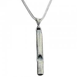 Gümüş Oksitli Deprem Düdüğü Kolye Gümüş Oksitli Deprem Düdüğü Kolye