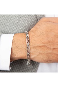 925 Ayar Gümüş Oksitli Erkek Bileklik