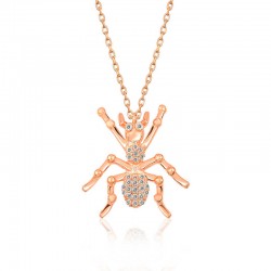 925 Ayar Gümüş Rose Örümcek Kadın Gümüş Kolye 925 Ayar Gümüş Rose Örümcek Kadın Gümüş Kolye