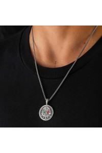 925 Ayar Gümüş Osmanlı Armalı Erkek Kolye 925 Ayar Gümüş Osmanlı Armalı Erkek Kolye