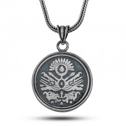 Gümüş Osmanlı Devlet Armalı Cevşen Kolye Gümüş Osmanlı Devlet Armalı Cevşen Kolye