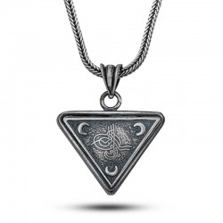 Gümüş Osmanlı Tuğrası Hilal Cevşen Kolye Gümüş Osmanlı Tuğrası Hilal Cevşen Kolye